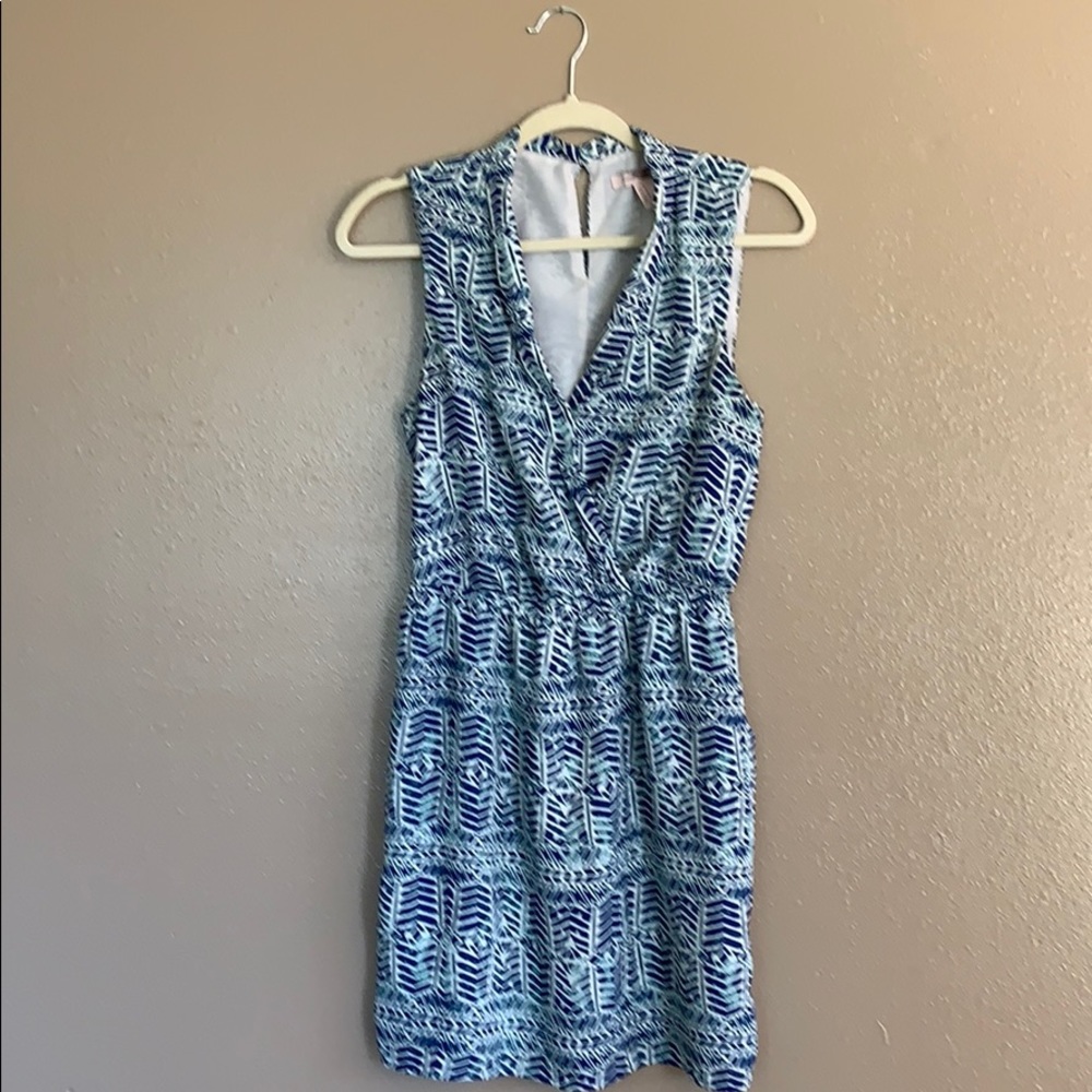 Blue and white dress with pockets!